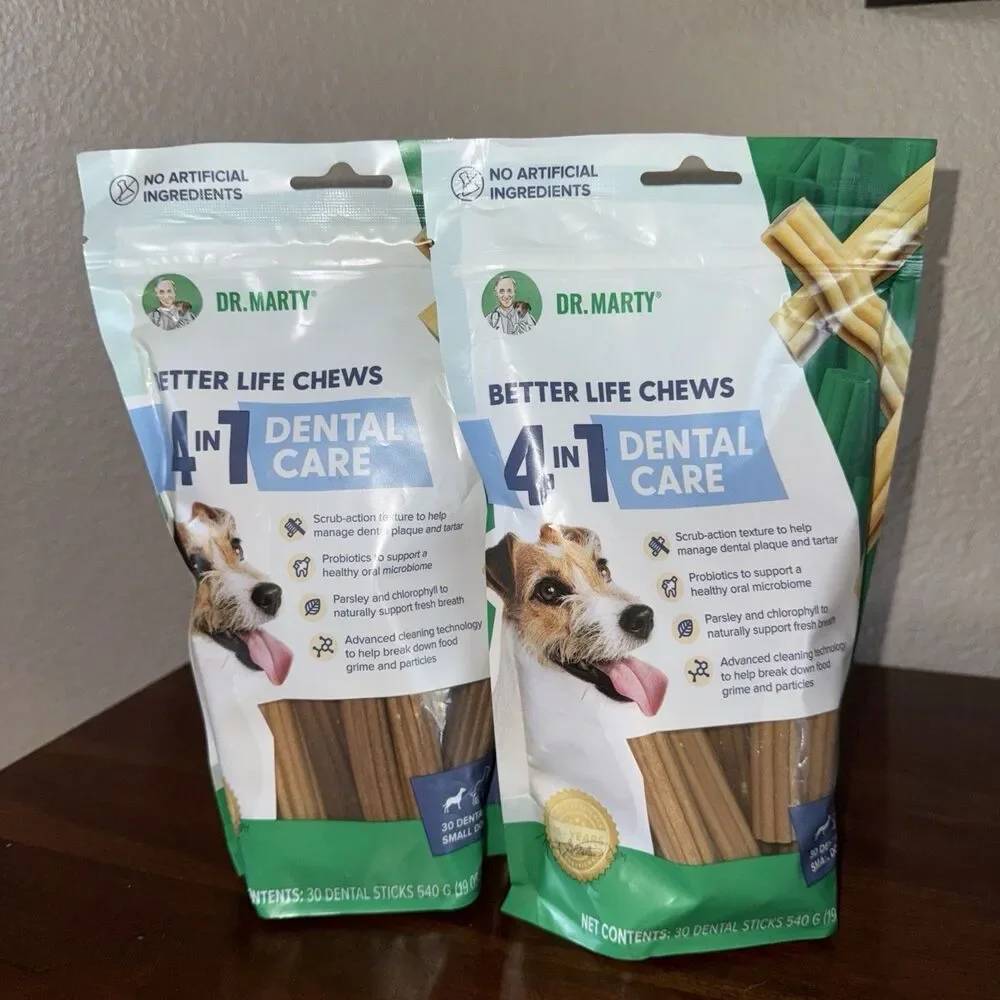 Dr. Marty Better Life Chews 4 in 1 Dental Care Sticks for Small Dogs 5-23 lbs
